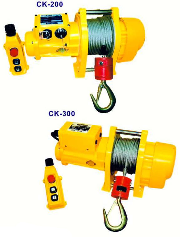 台湾基业CK-200 CK-300碳刷马达吊货卷扬机 强度高 重量轻 马力足
